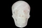 Polished Brazilian Rose Quartz Crystal Skull #116695-3